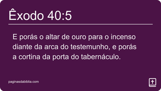 Êxodo 40:5