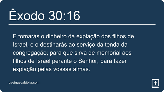 Êxodo 30:16