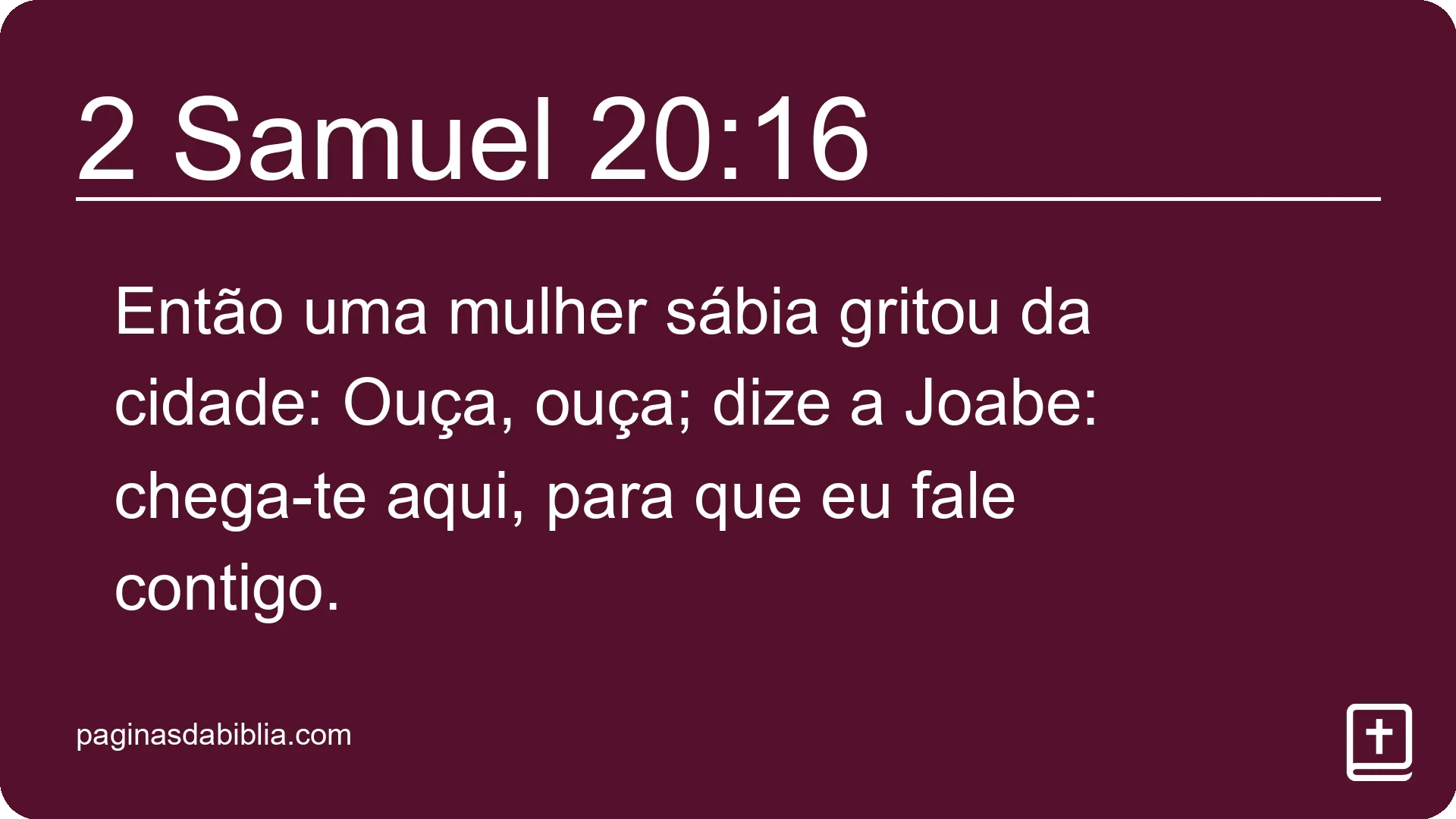 2 Samuel 20:16