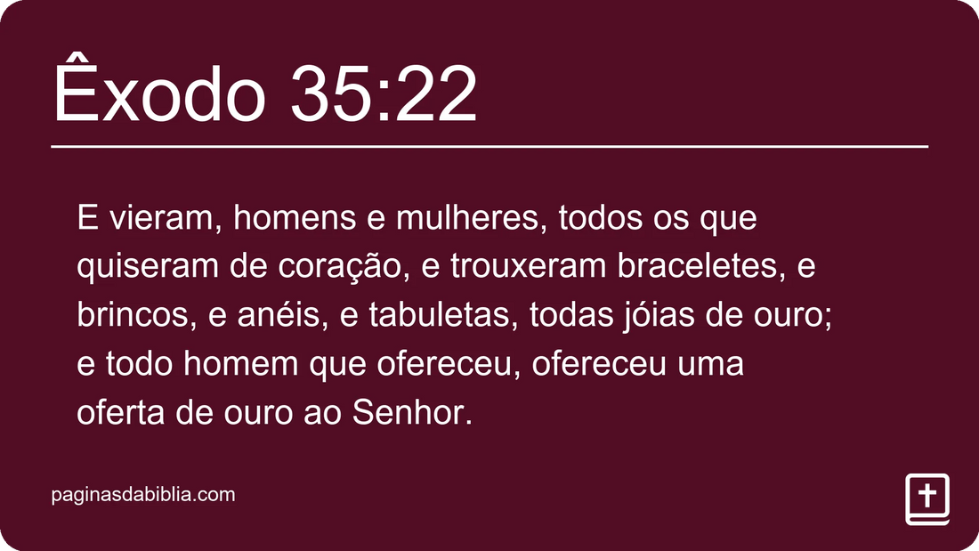 Êxodo 35:22