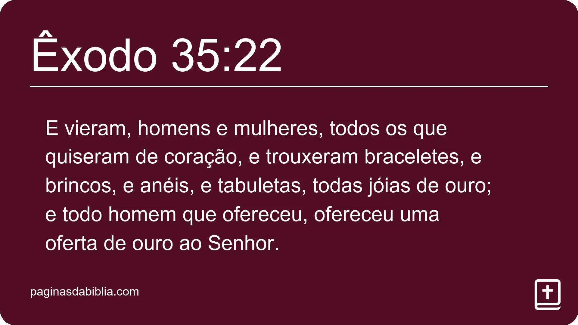 Êxodo 35:22