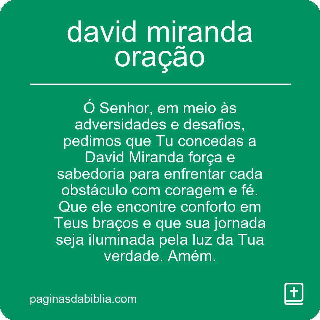 david miranda oração