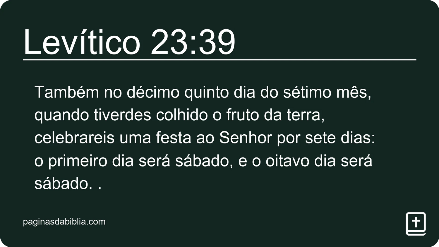 Levítico 23:39