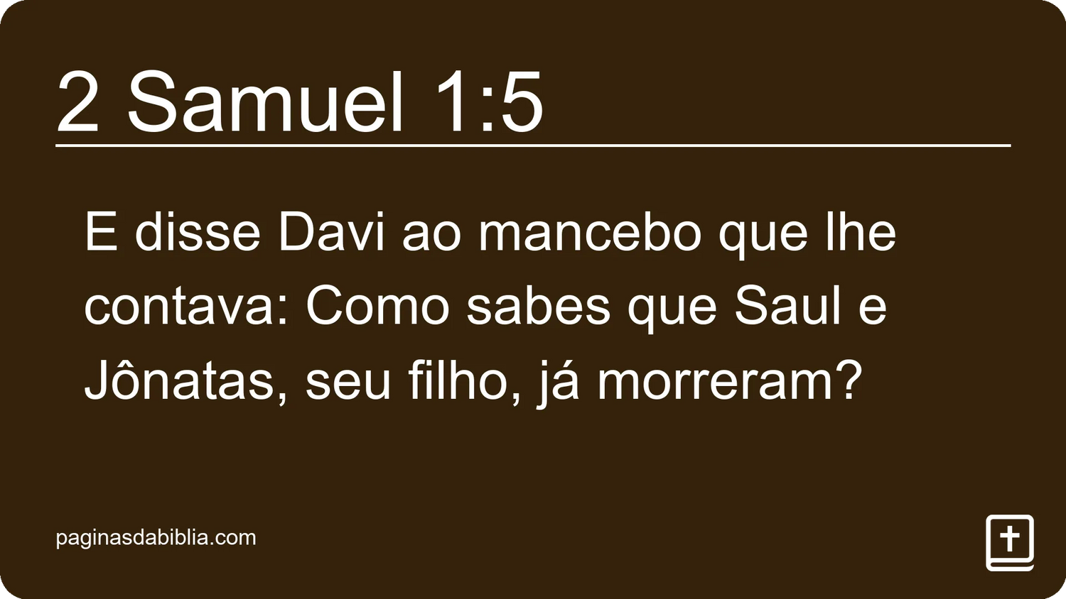 2 Samuel 1:5