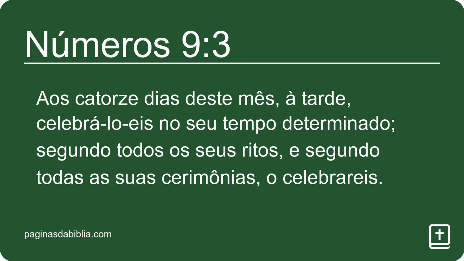 Números 9:3