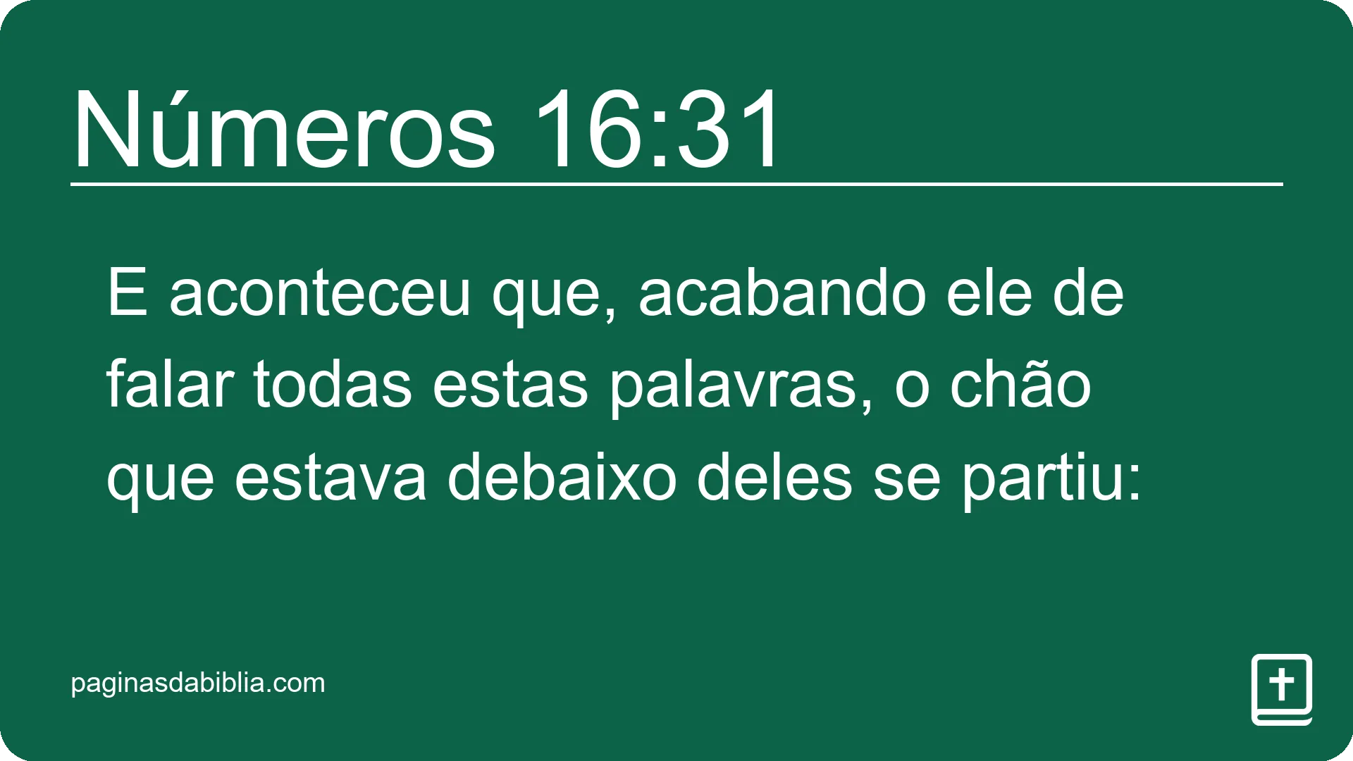 Números 16:31