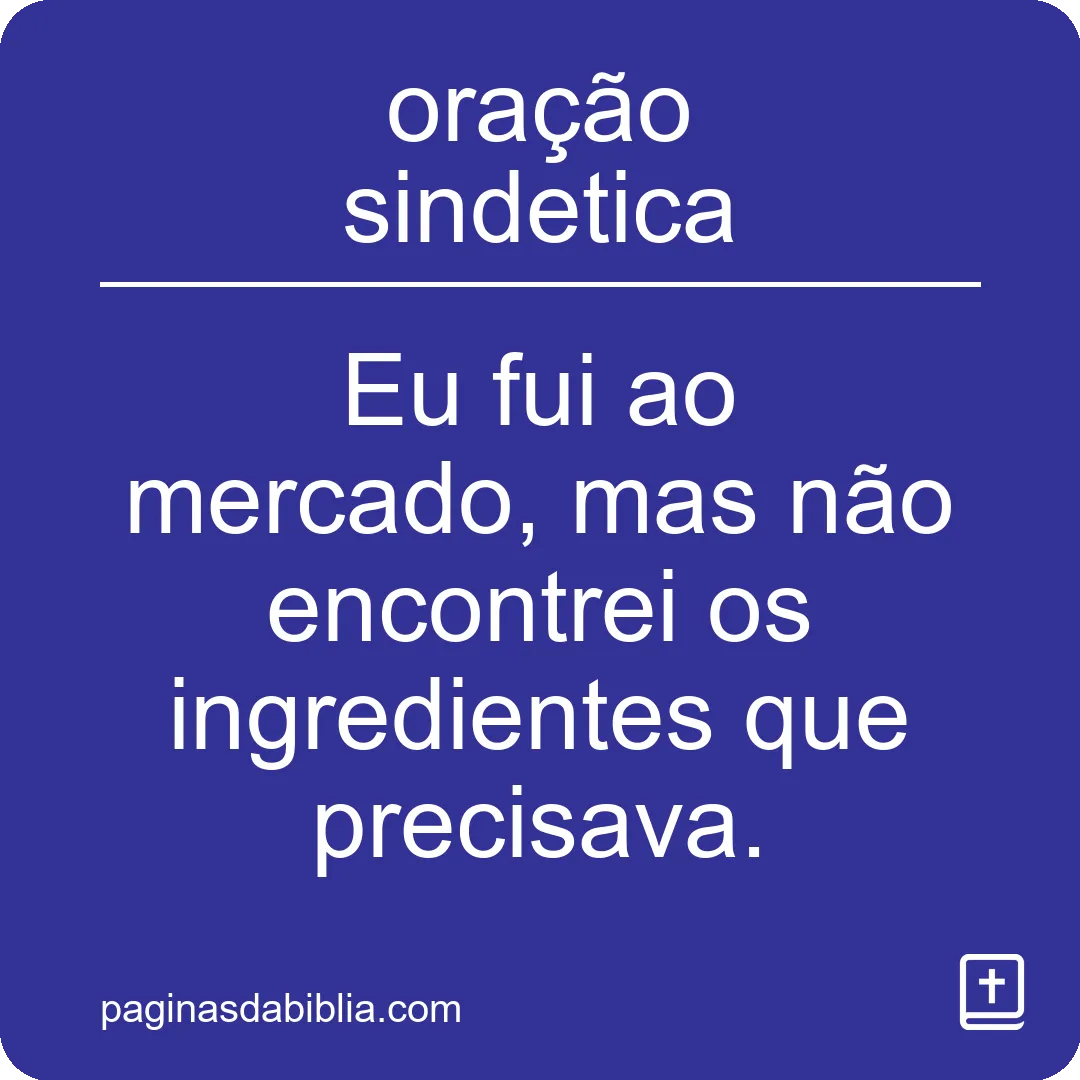 oração sindetica