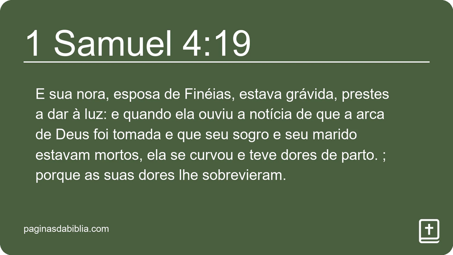 1 Samuel 4:19