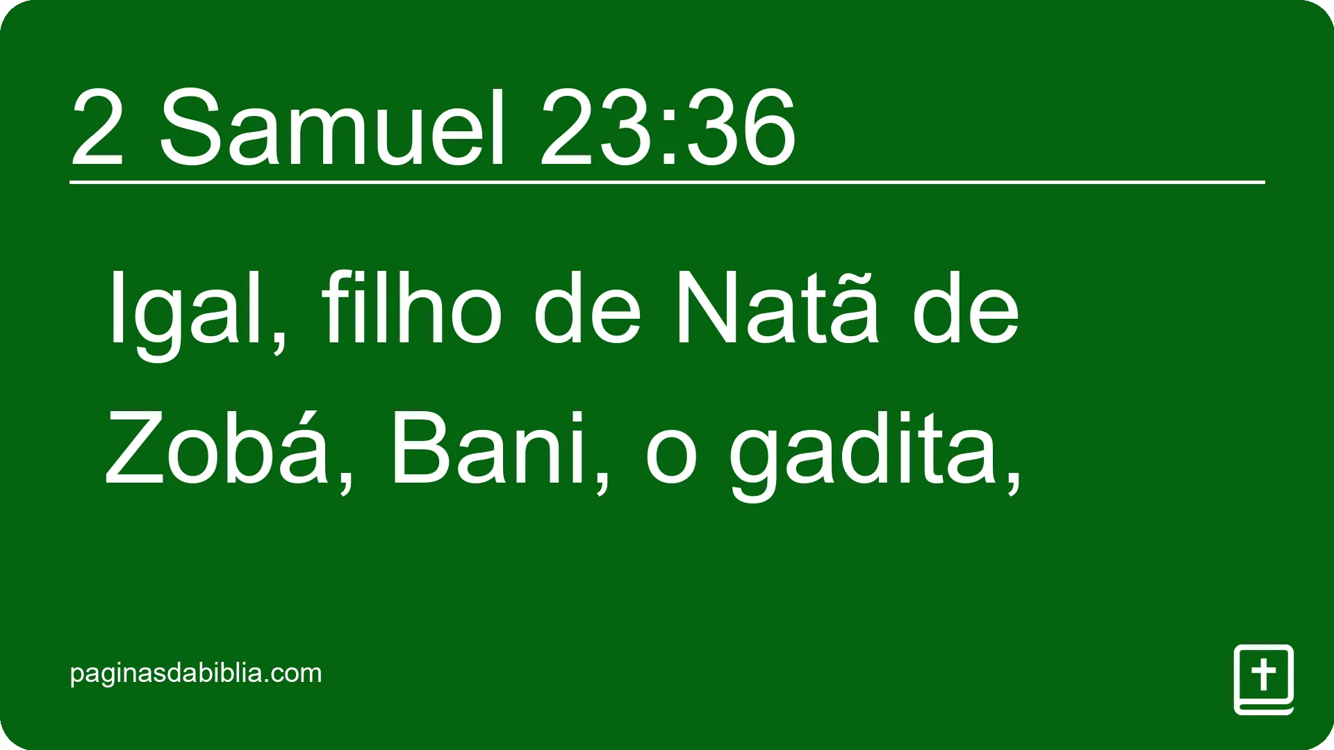 2 Samuel 23:36