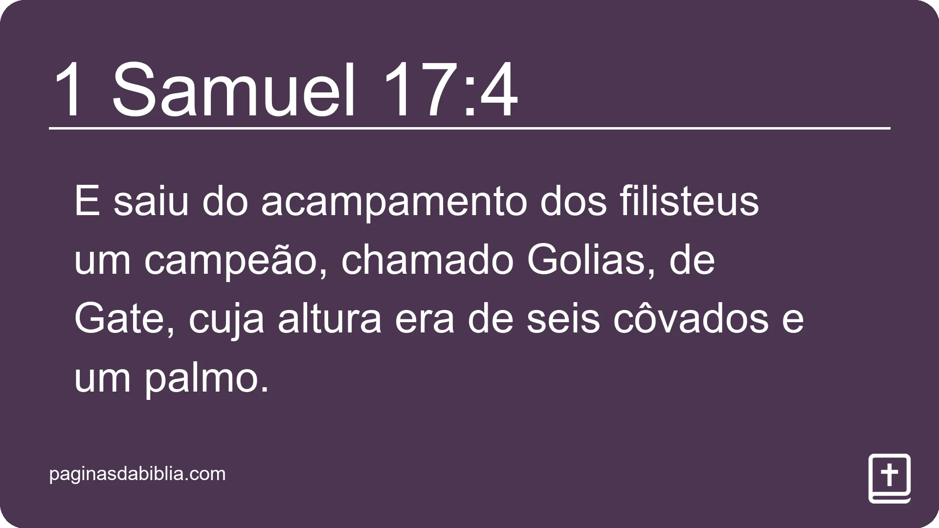 1 Samuel 17:4