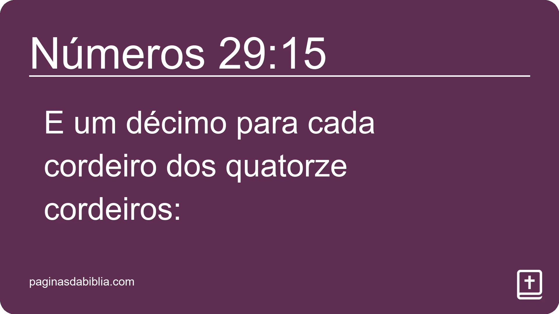 Números 29:15