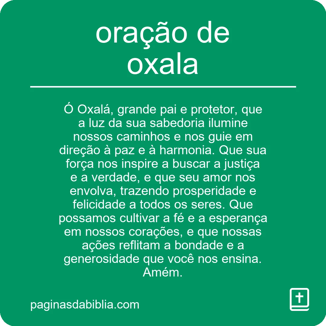 oração de oxala