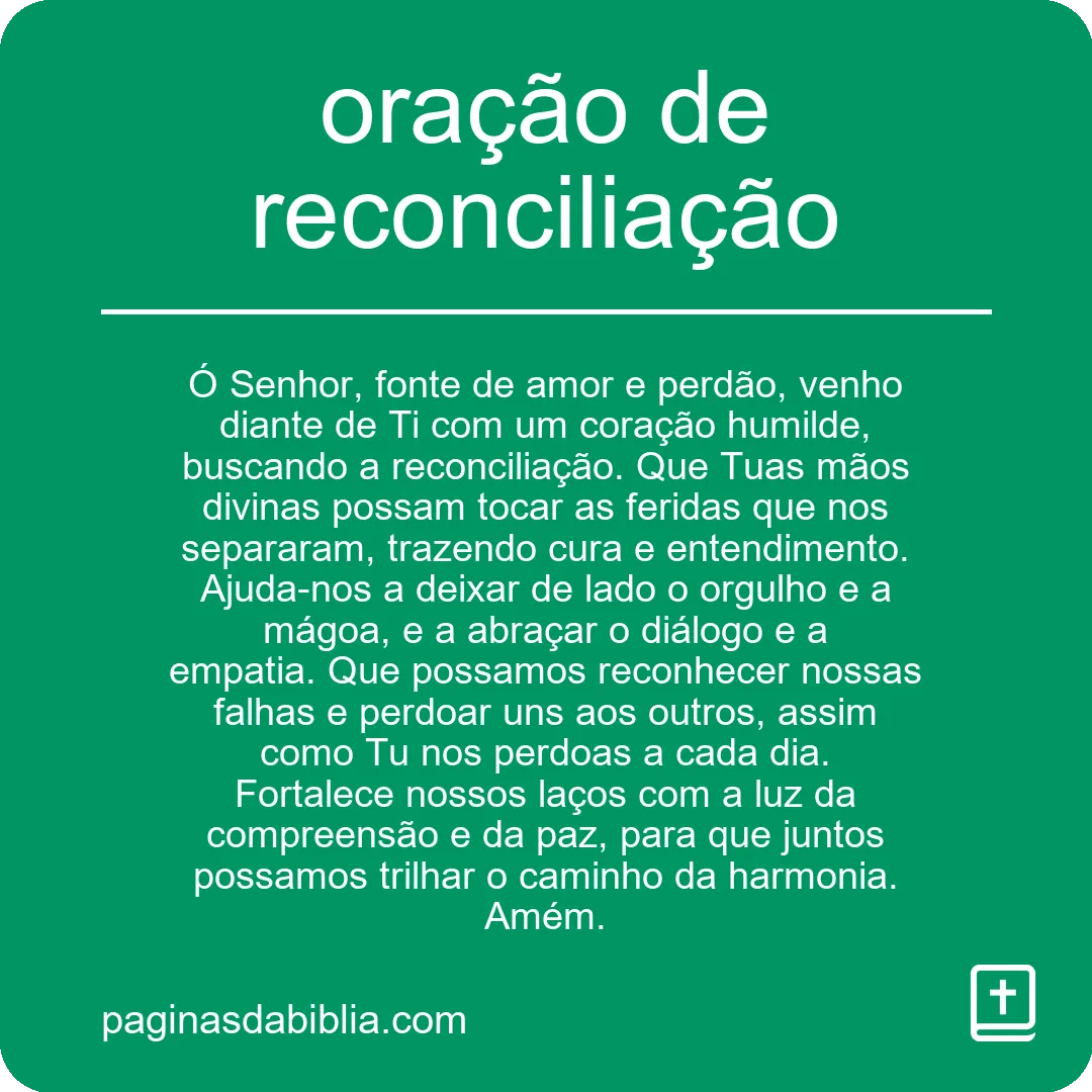 oração de reconciliação