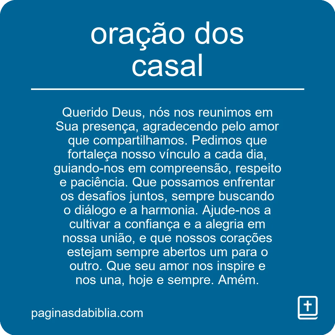 oração dos casal