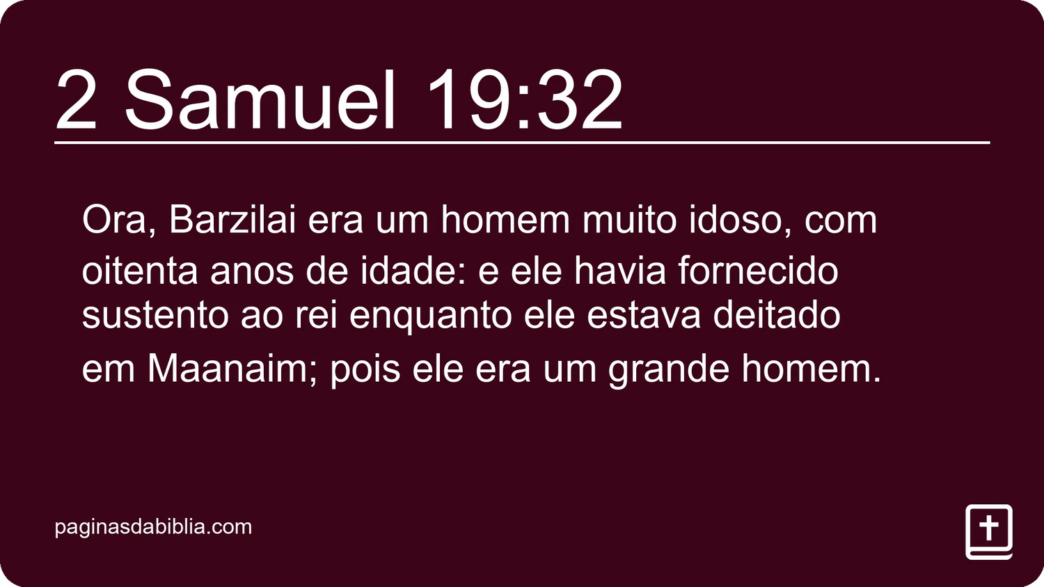 2 Samuel 19:32