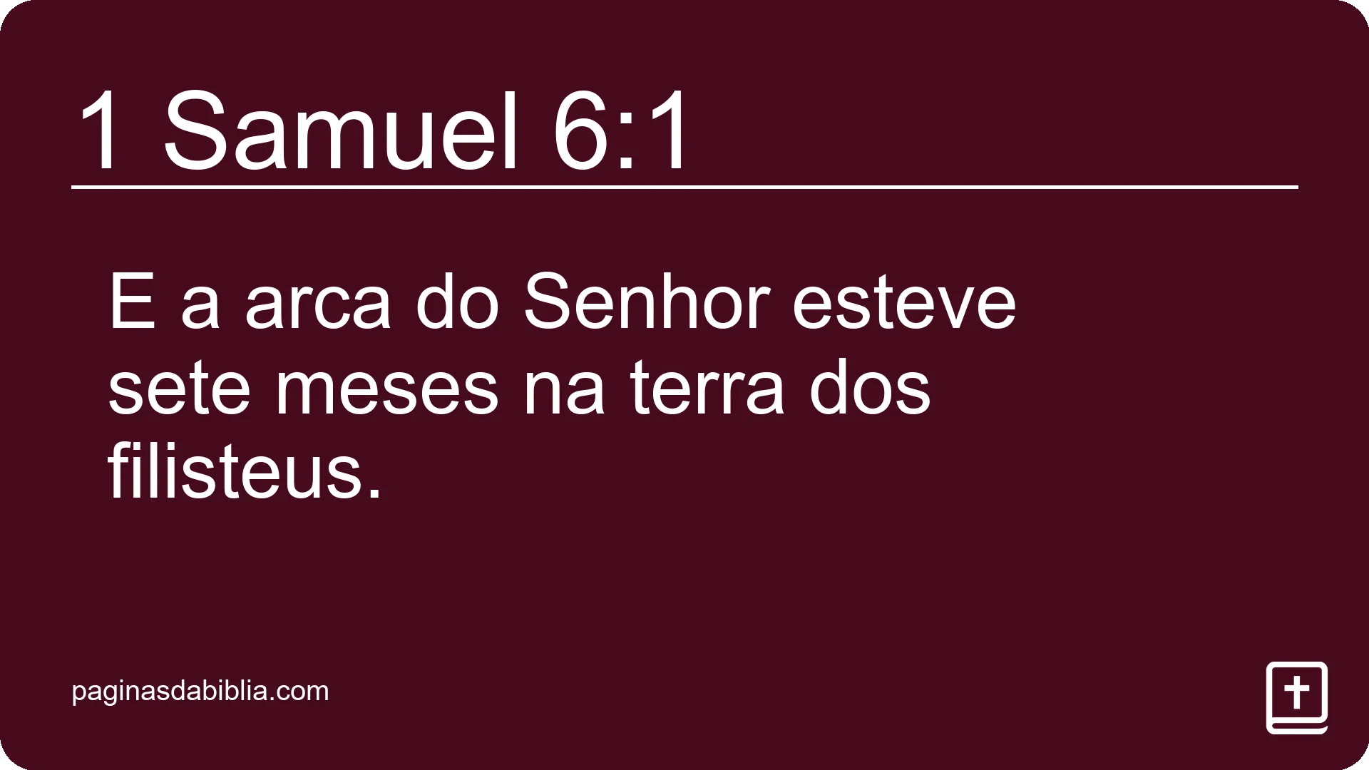 1 Samuel 6:1