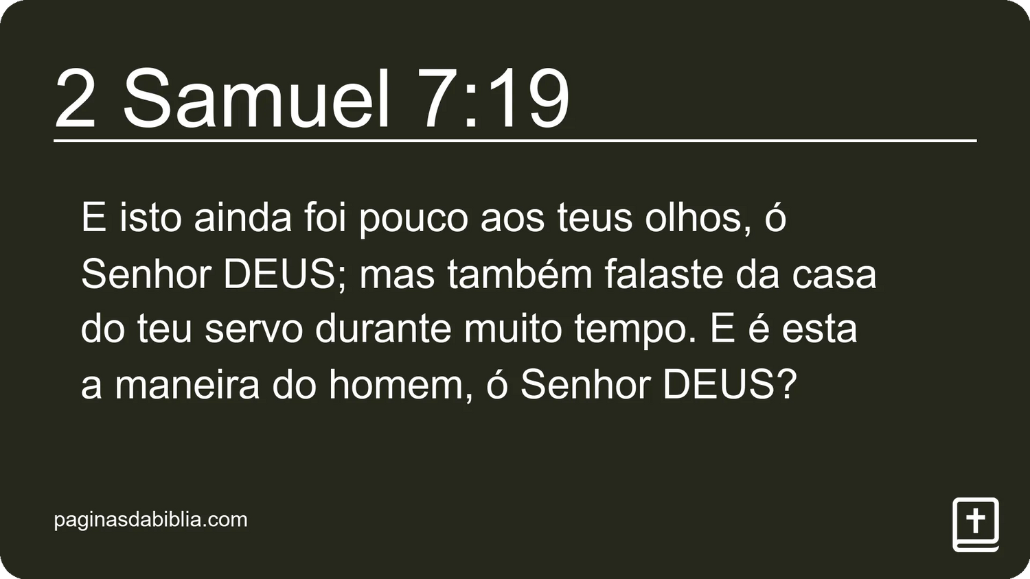 2 Samuel 7:19