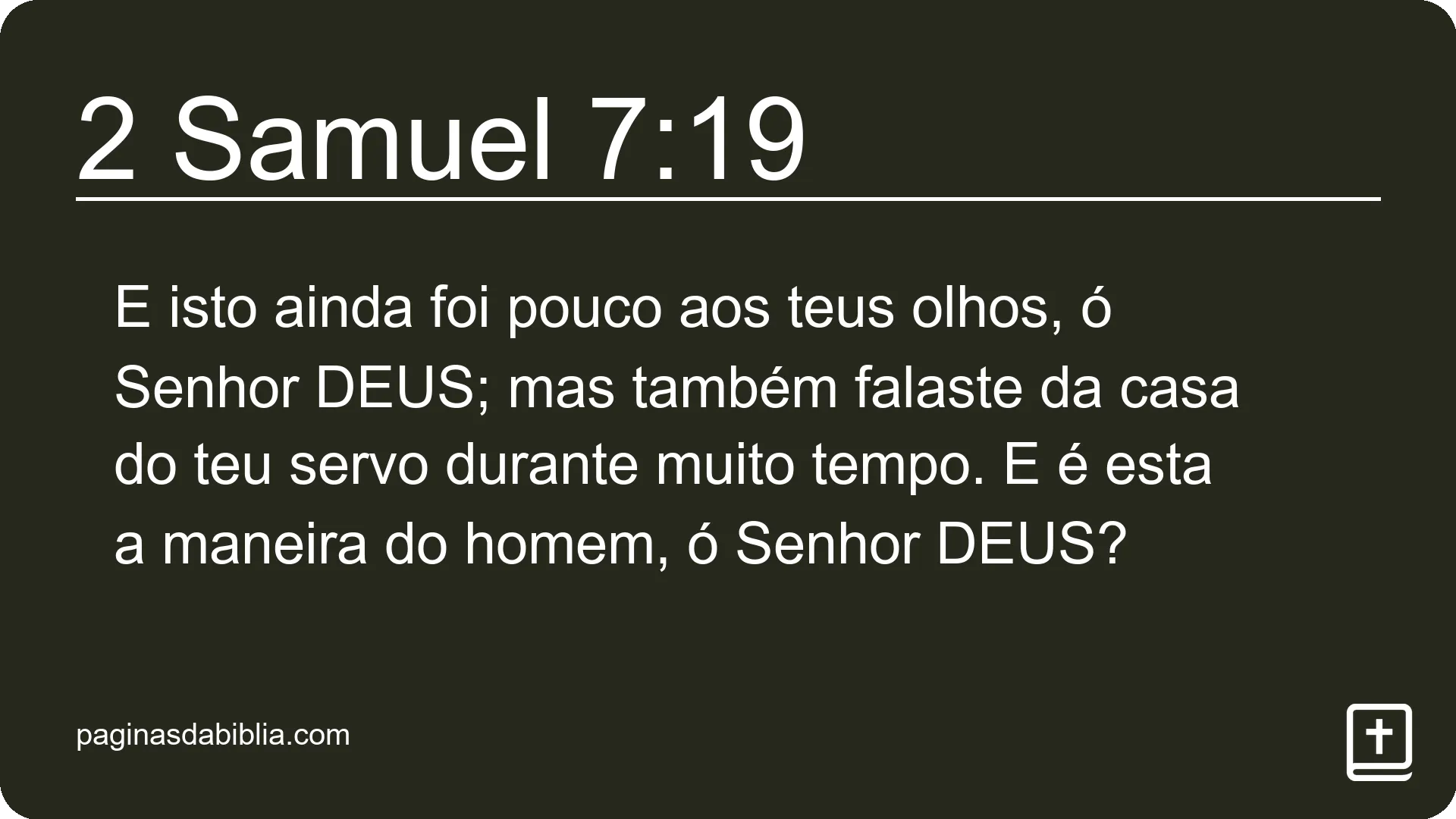 2 Samuel 7:19