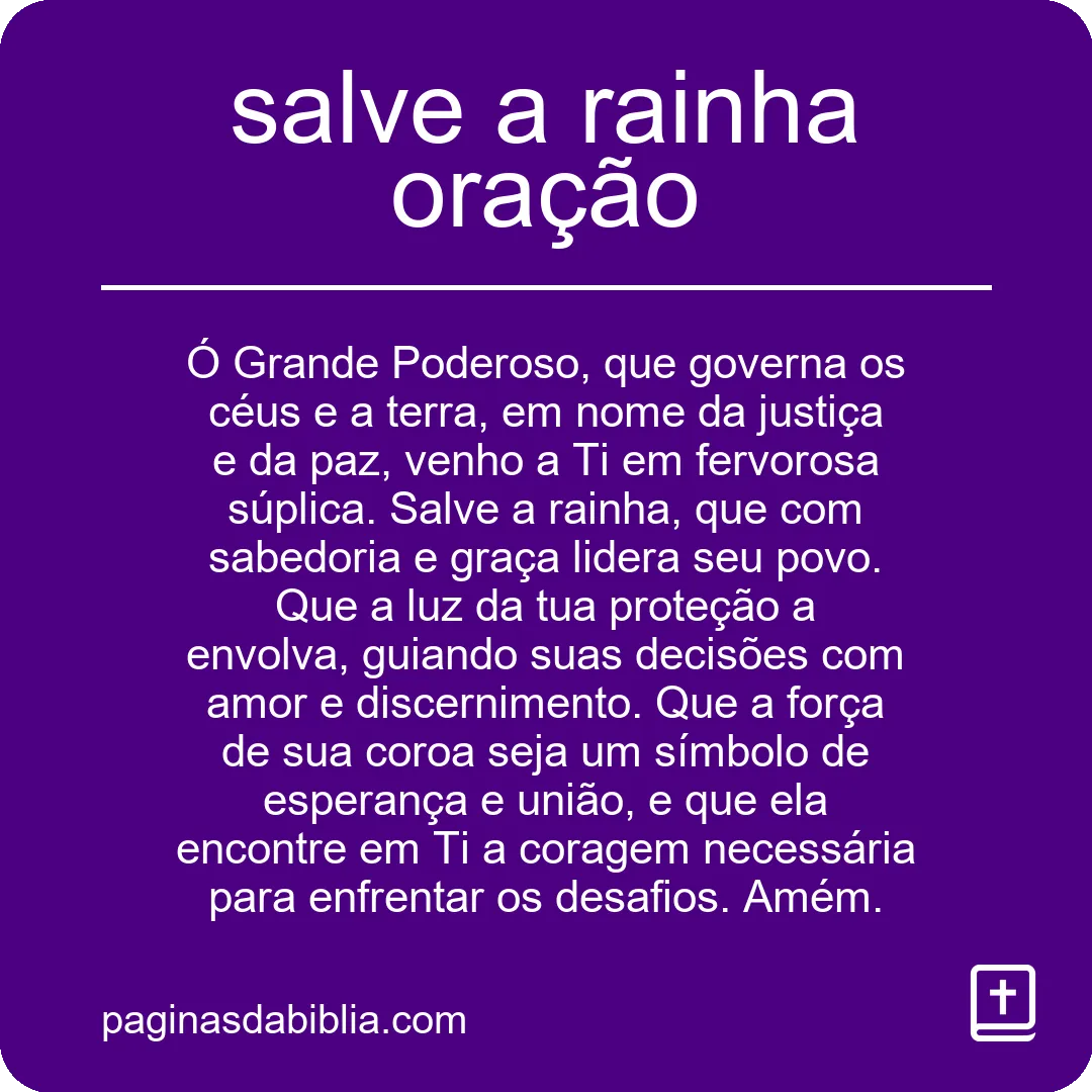 salve a rainha oração