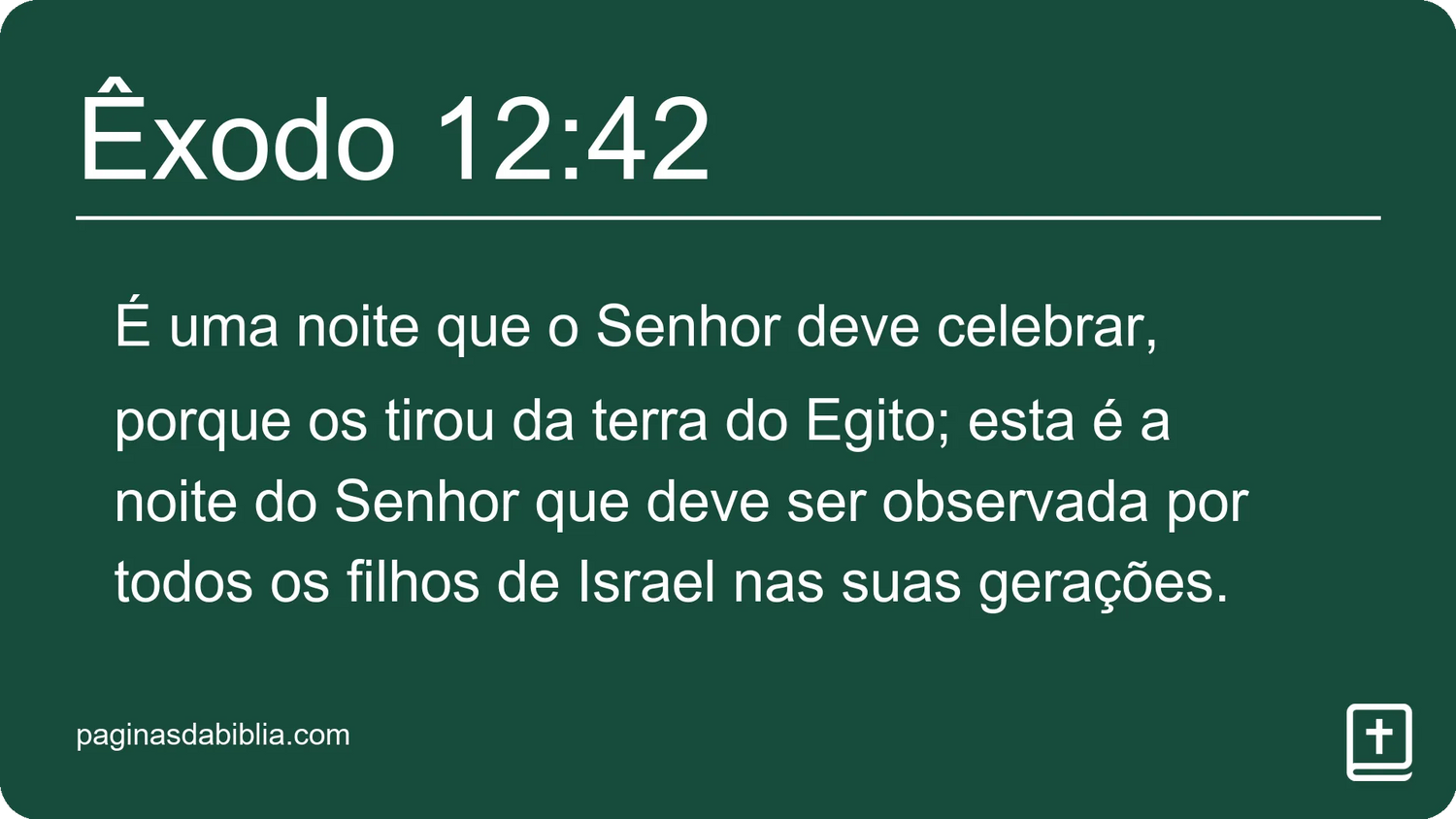 Êxodo 12:42