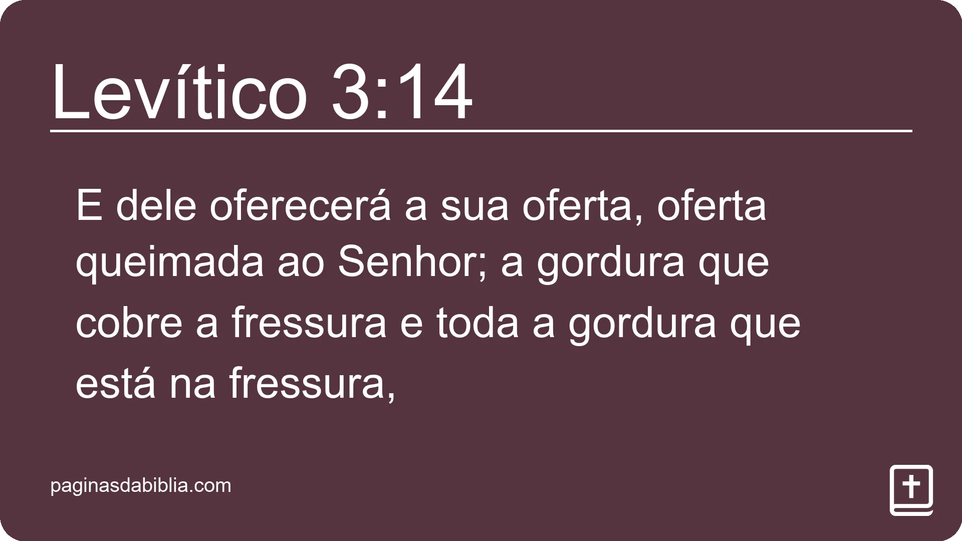 Levítico 3:14