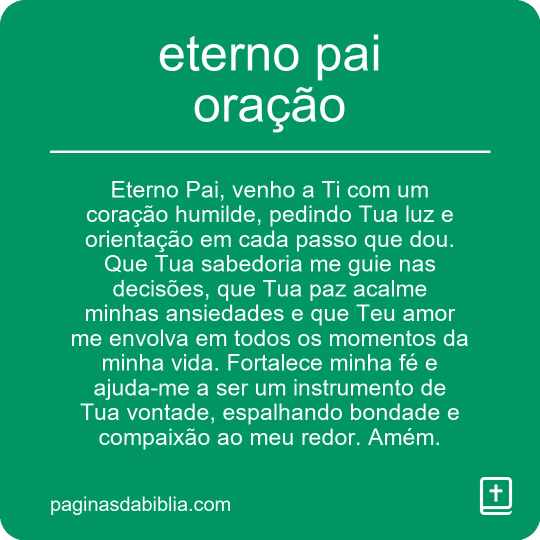 eterno pai oração