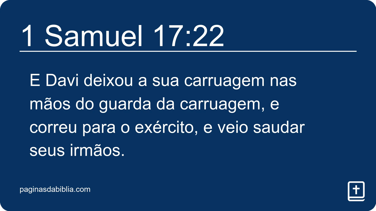 1 Samuel 17:22