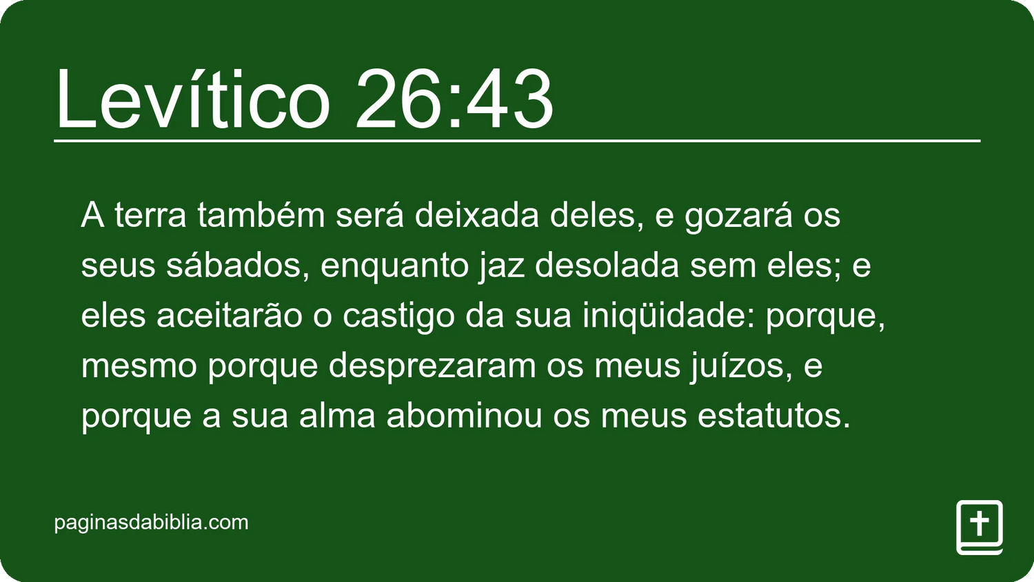 Levítico 26:43