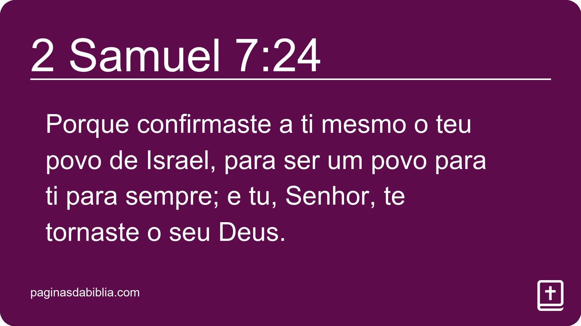 2 Samuel 7:24