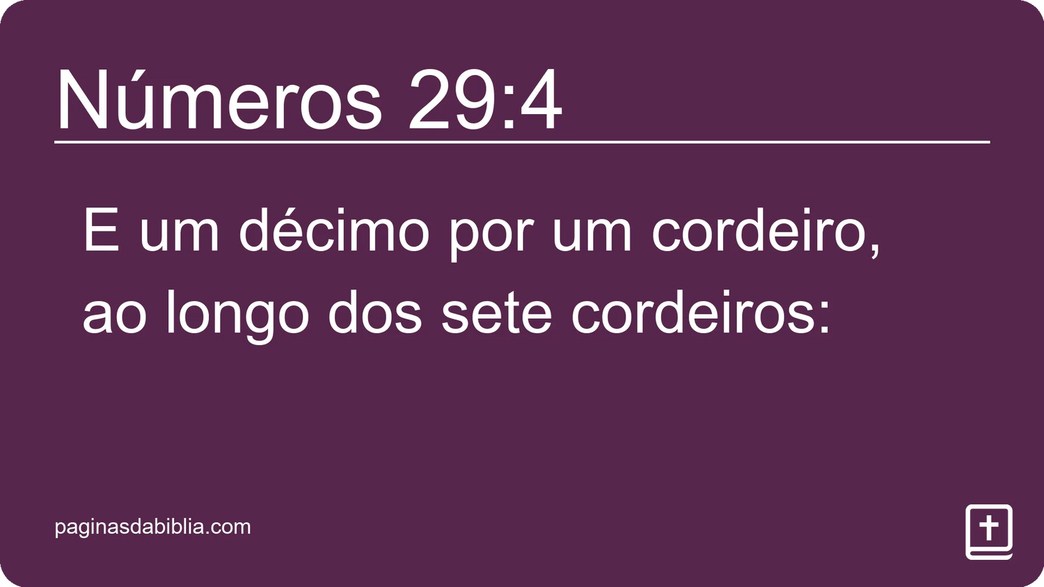 Números 29:4