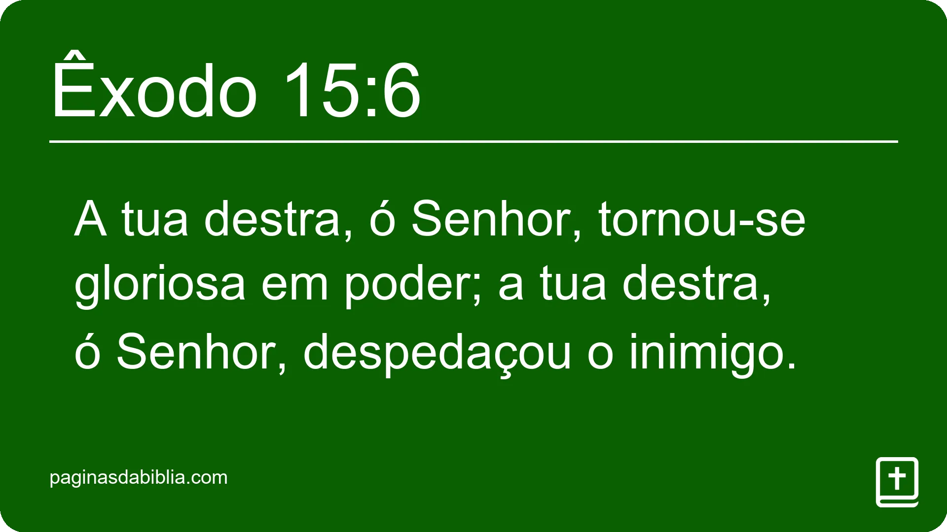 Êxodo 15:6