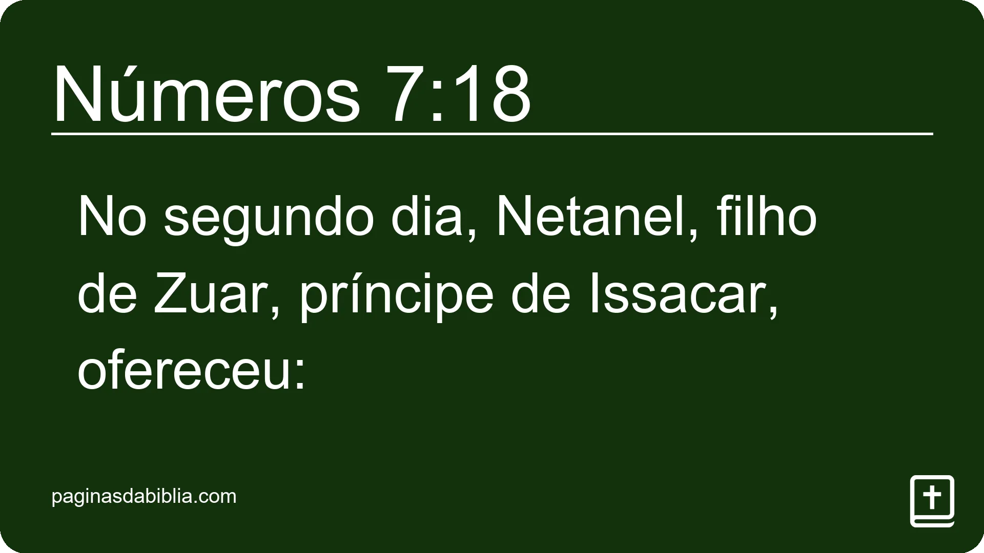 Números 7:18