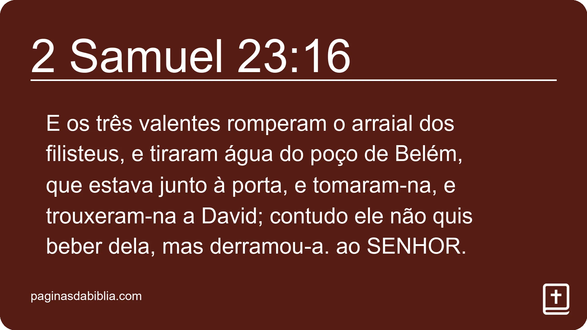 2 Samuel 23:16