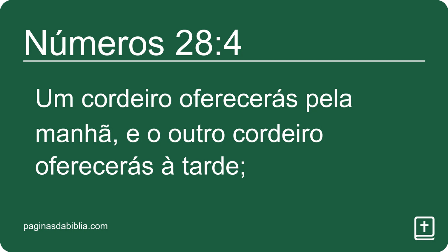 Números 28:4