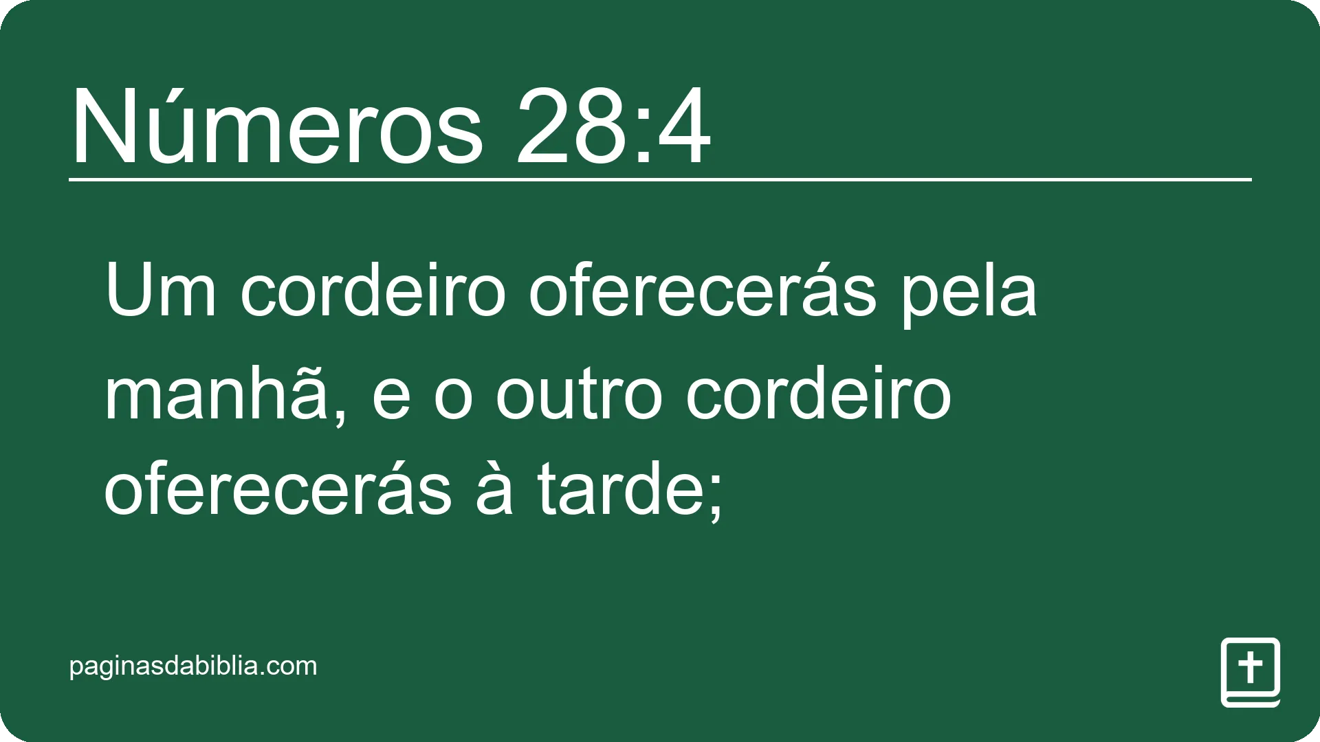 Números 28:4