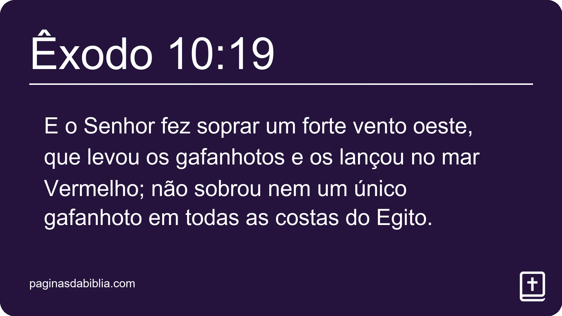 Êxodo 10:19