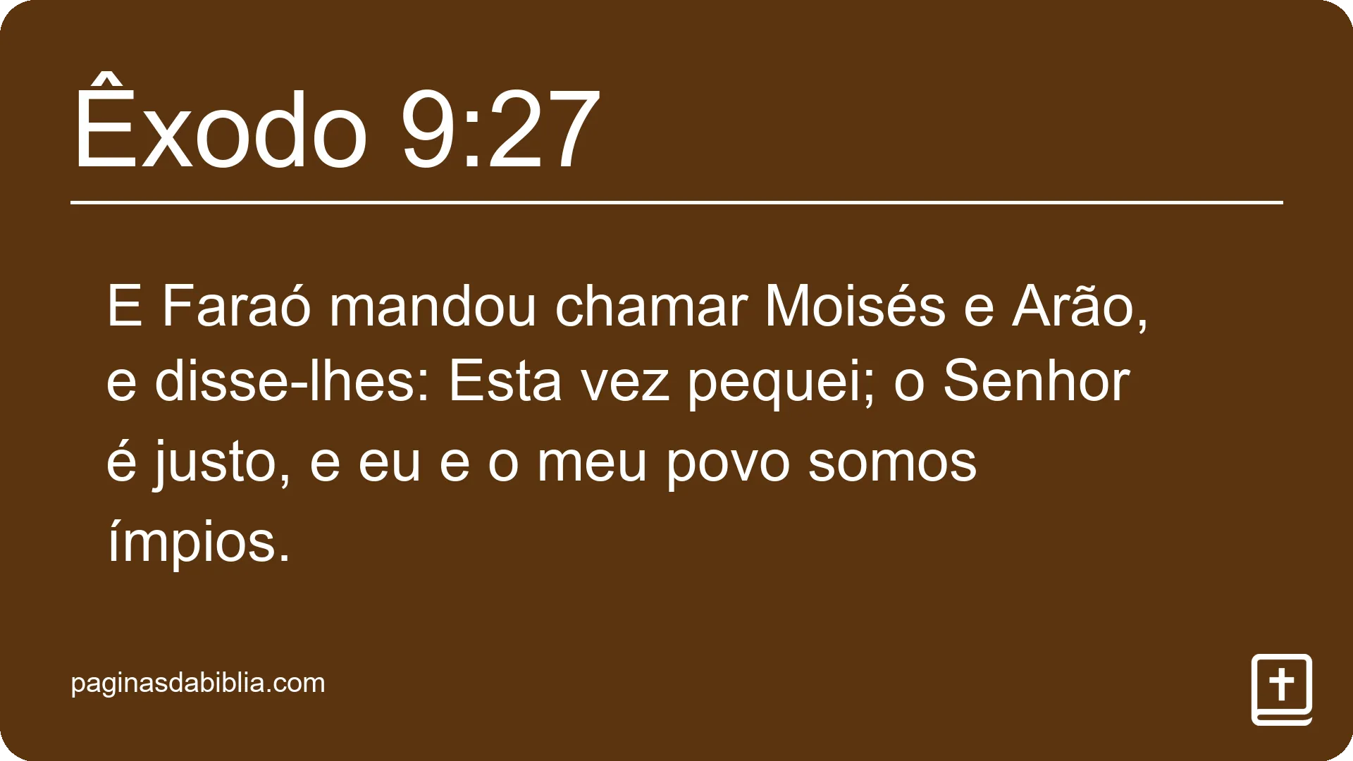 Êxodo 9:27