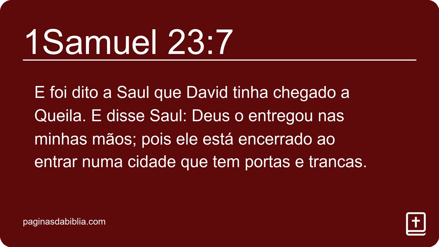 1Samuel 23:7