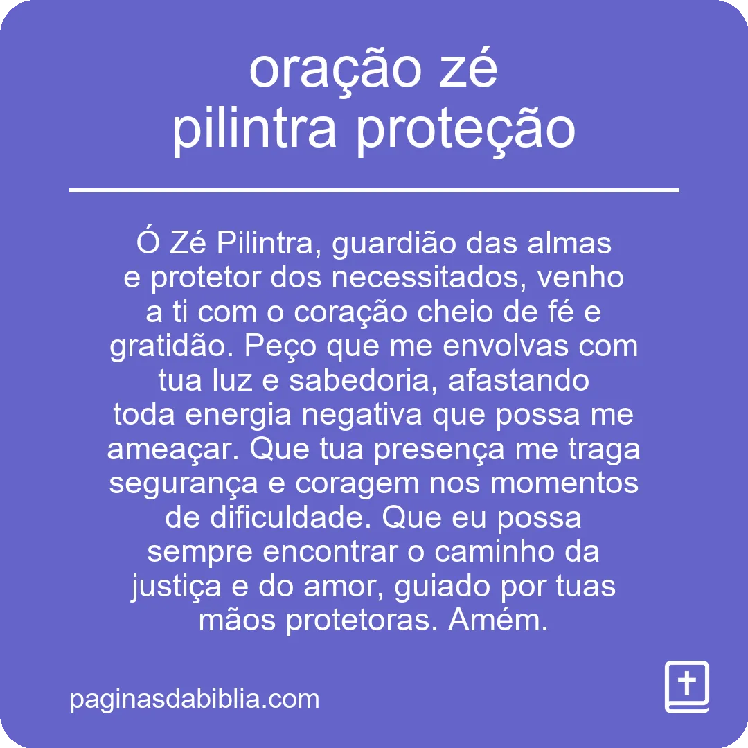 oração zé pilintra proteção