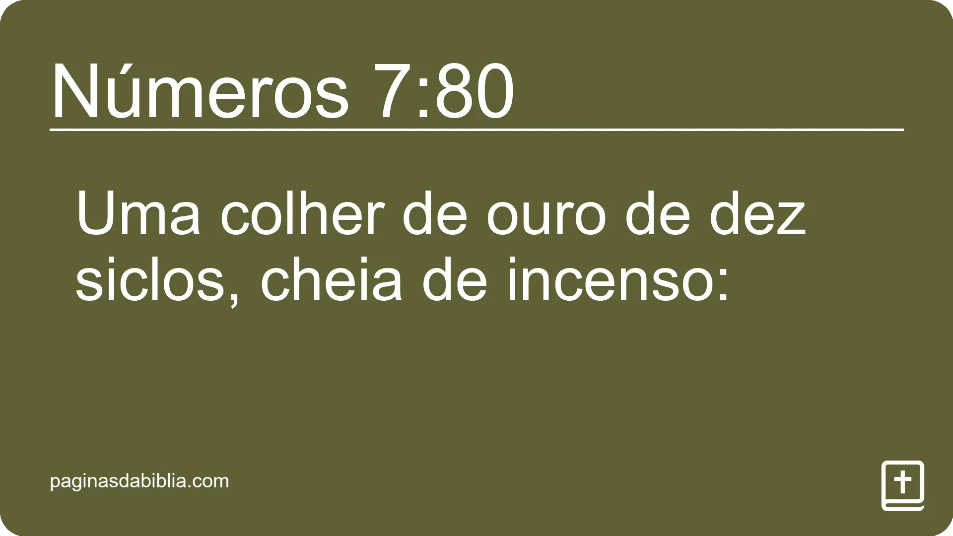 Números 7:80