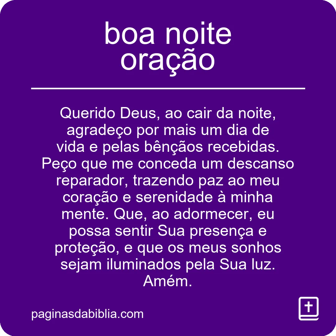 boa noite oração