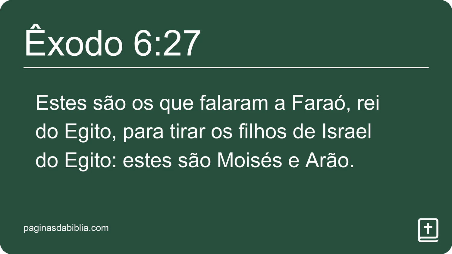 Êxodo 6:27