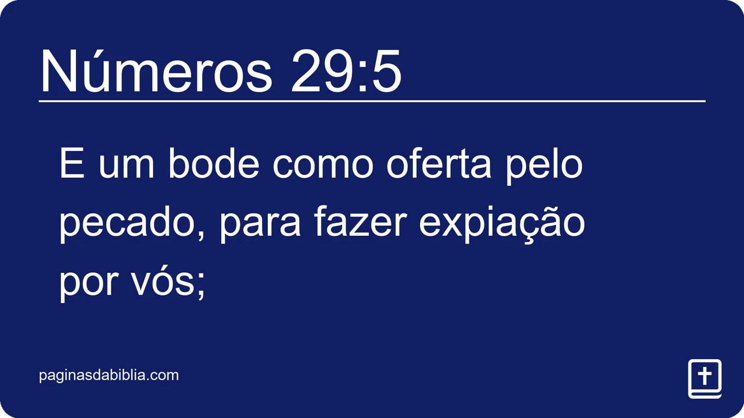 Números 29:5