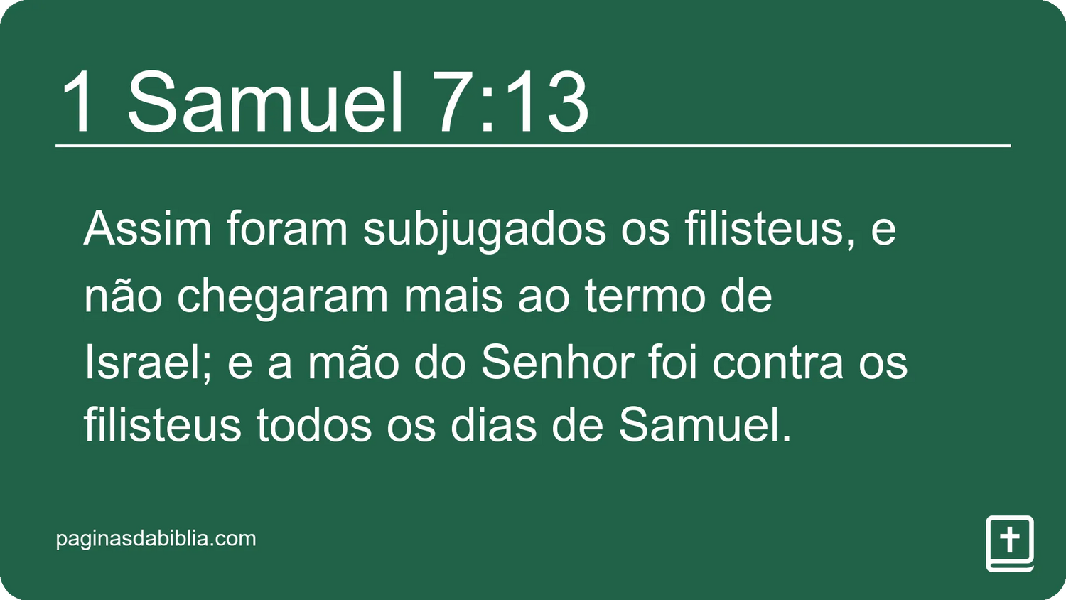 1 Samuel 7:13