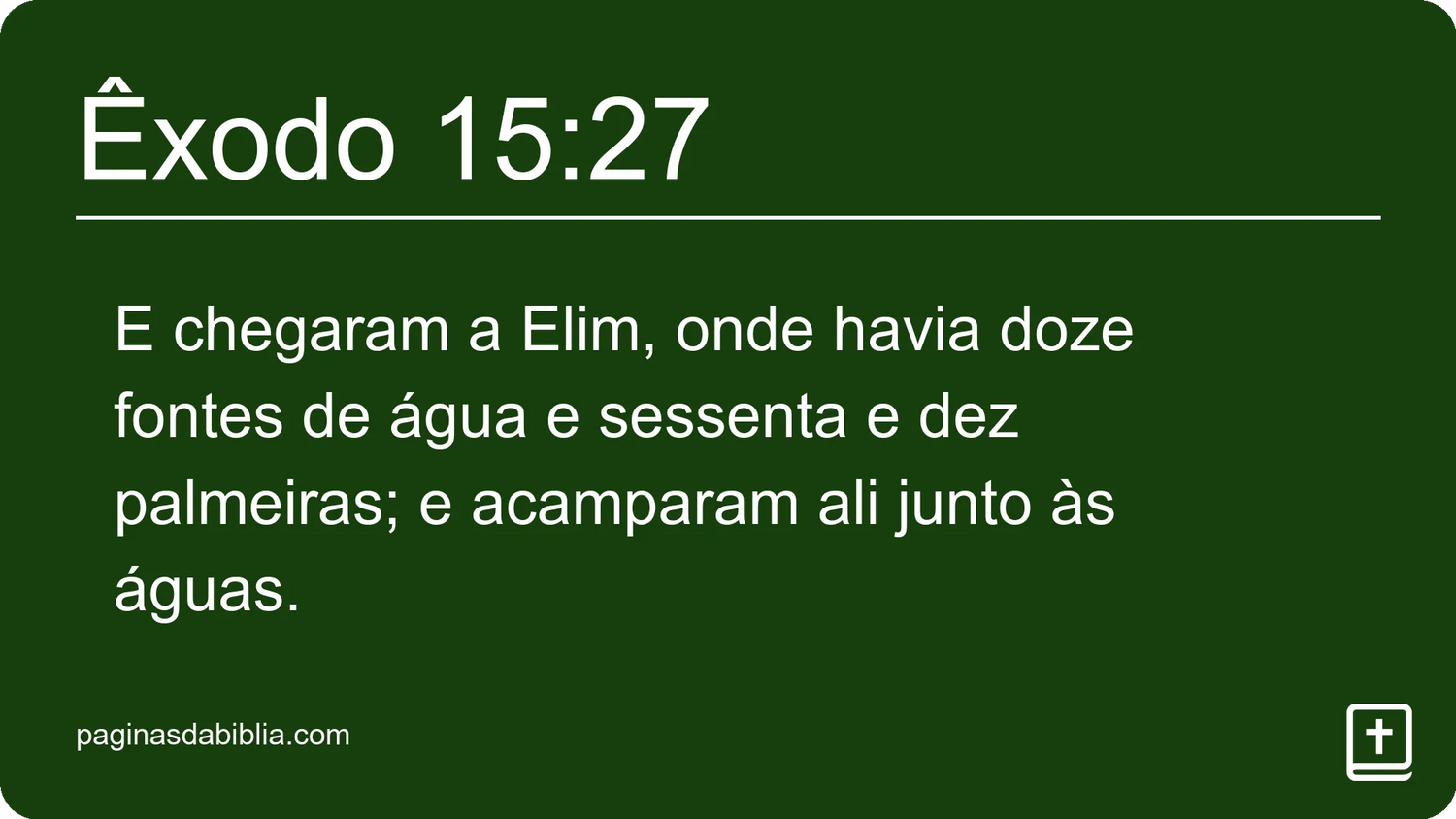 Êxodo 15:27