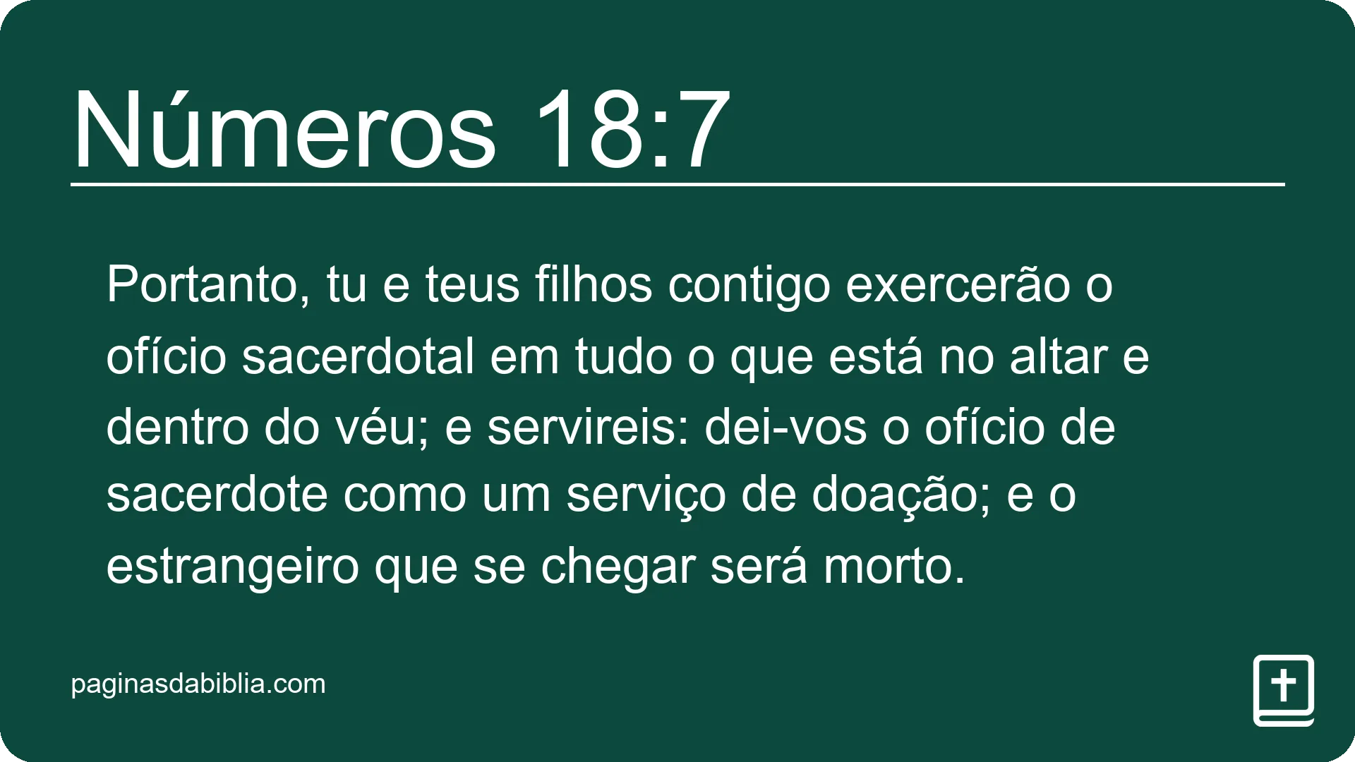 Números 18:7