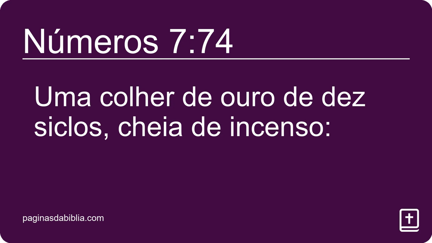 Números 7:74