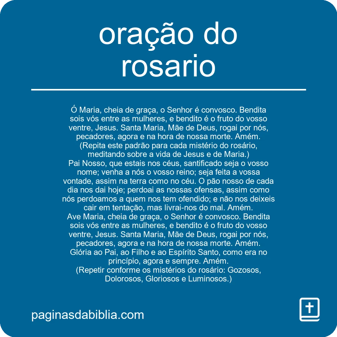 oração do rosario