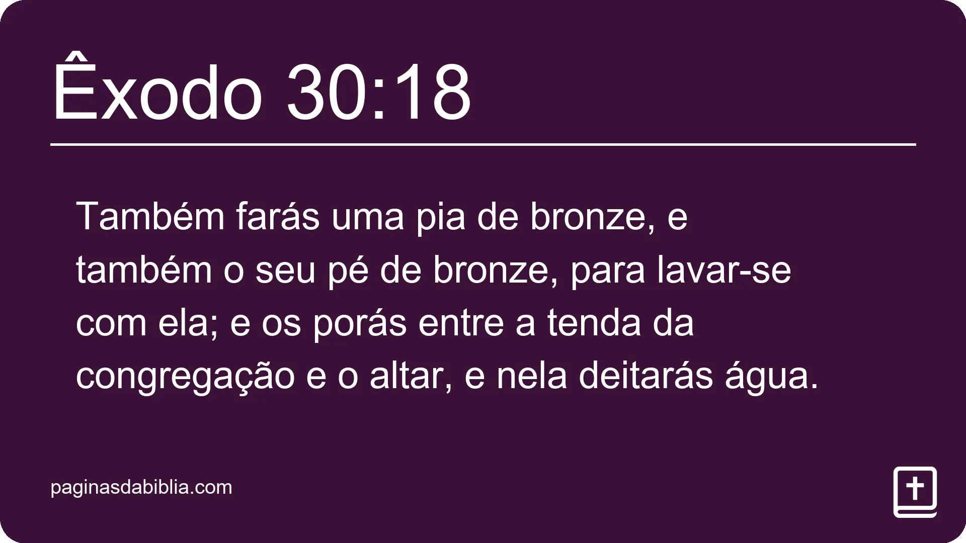 Êxodo 30:18