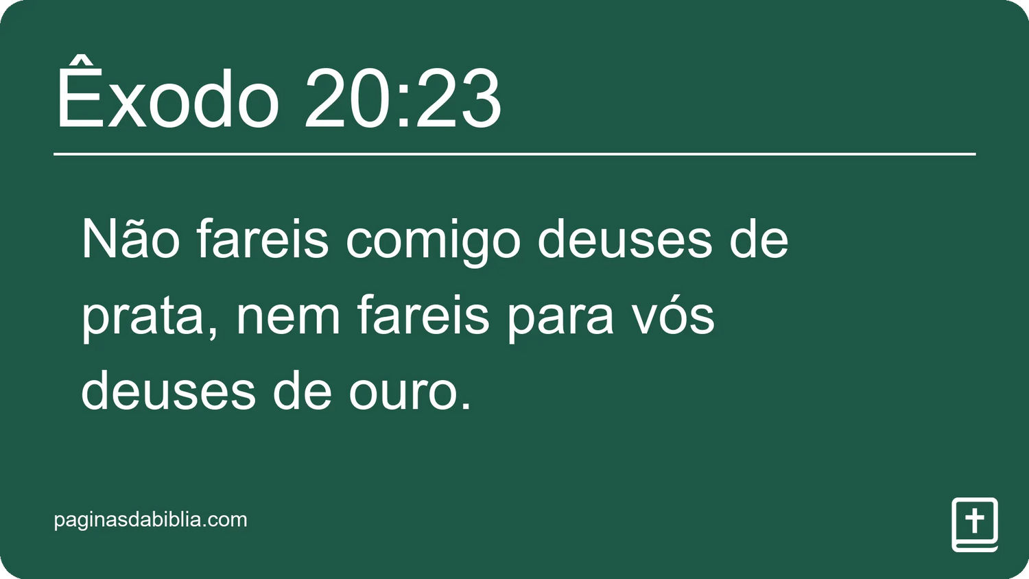 Êxodo 20:23